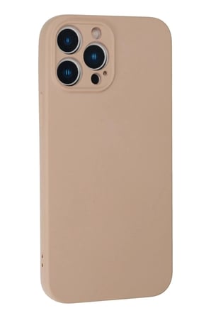 Mey İthalat®  iPhone 13 Pro Max Kılıf Nano içi Kadife Silikon - Pudra