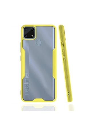 Mey İthalat®  Realme C25 Kılıf Platin Silikon - Sarı