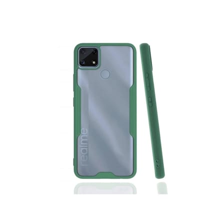 Mey İthalat®  Realme C25 Kılıf Platin Silikon - Yeşil