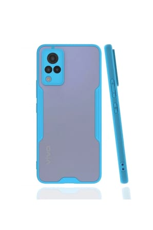Mey İthalat®  Vivo V21 Kılıf Platin Silikon - Mavi