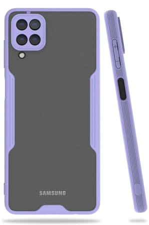 Mey İthalat®  Samsung Galaxy A22 Kılıf Platin Silikon - Lila