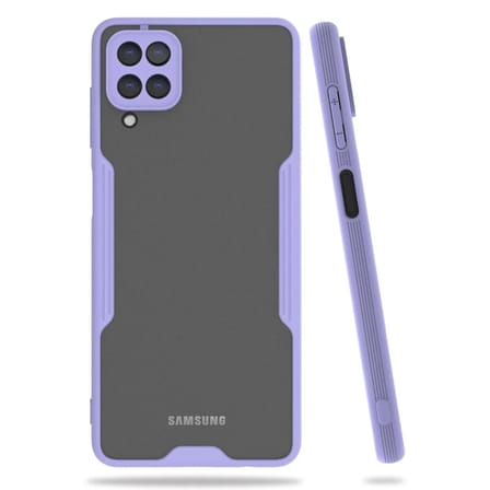Mey İthalat®  Samsung Galaxy A22 Kılıf Platin Silikon - Lila