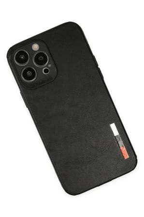 Mey İthalat®  iPhone 13 Pro Max Kılıf Loop Deri Silikon - Siyah
