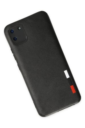 Mey İthalat®  Realme C11 Kılıf Loop Deri Silikon - Siyah