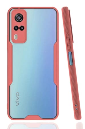 Mey İthalat®  Vivo Y53S Kılıf Platin Silikon - Pembe