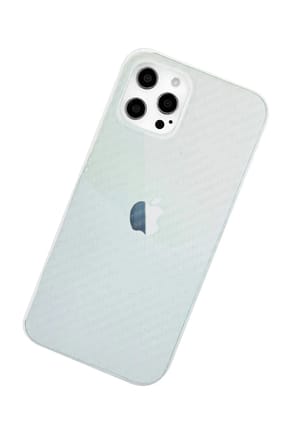 Mey İthalat®  iPhone 12 Pro Max Kılıf Karbon PP Silikon - Şeffaf