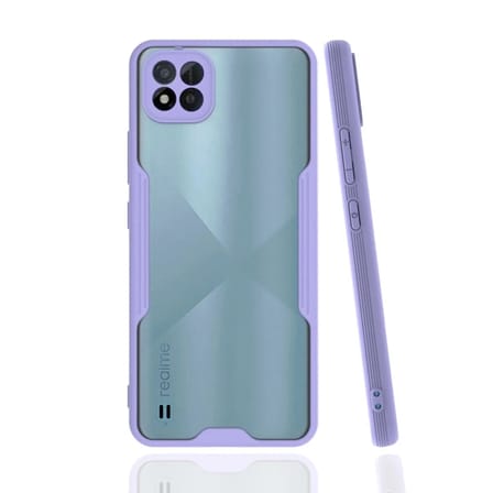 Mey İthalat®  Realme C11 2021 Kılıf Platin Silikon - Lila