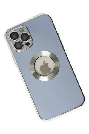 Mey İthalat®  iPhone 12 Pro Kılıf Store Silikon - Sierra Blue