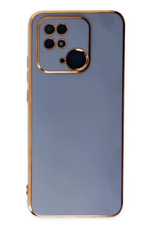 Mey İthalat®   Redmi 10C Kılıf Volet Silikon - Mavi