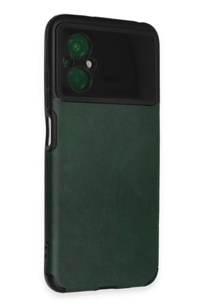 Mey İthalat®   Poco M5 Kılıf Loop Deri Silikon - Yeşil