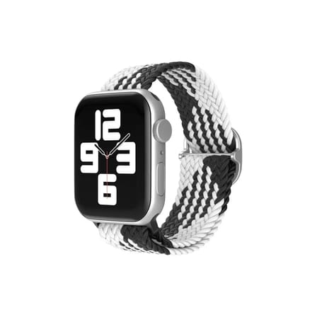 Mey İthalat®   Watch 38mm Star Kordon - Siyah-Beyaz