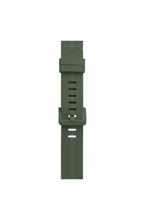 Mey İthalat®   Watch 38mm KR408 Çizgili Silikon Kordon - Koyu Yeşil