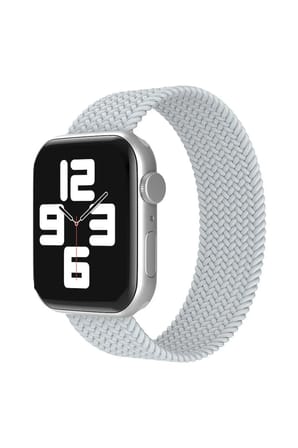 Mey İthalat®   Watch 38mm Ayarlı Solo Silikon Kordon - Beyaz
