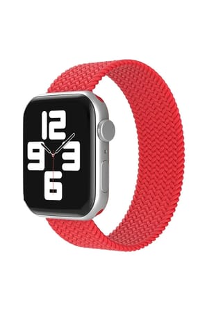 Mey İthalat®   Watch 38mm Ayarlı Solo Silikon Kordon - Kırmızı