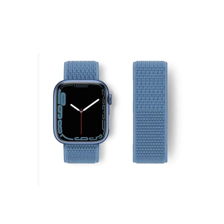 Mey İthalat®   Watch 42mm Hasırlı Cırtcırtlı Kordon - Mavi