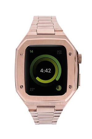 Mey İthalat®   Watch 44mm Metal Petek Kasalı Kordon - Rose Gold