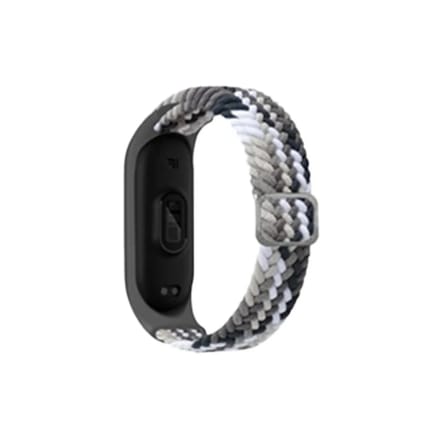 Mey İthalat®   Mi Band 6 Star Kordon - Gri-Siyah