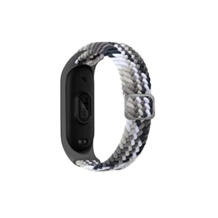 Mey İthalat®   Mi Band 6 Star Kordon - Gri-Siyah