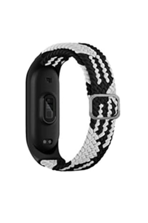 Mey İthalat®   Mi Band 6 Star Kordon - Siyah-Beyaz