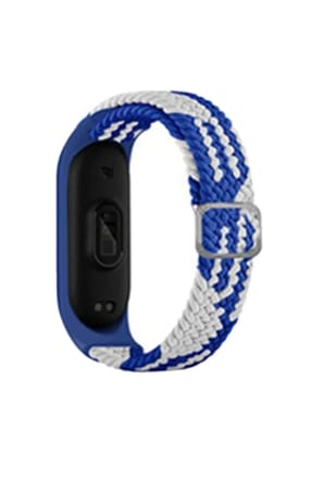 Mey İthalat®   Mi Band 7 Star Kordon - Mavi-Beyaz