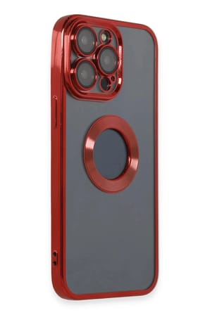 Mey İthalat®  iPhone 14 Pro Max Kılıf Slot Silikon - Kırmızı