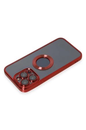 Mey İthalat®  iPhone 14 Pro Max Kılıf Slot Silikon - Kırmızı