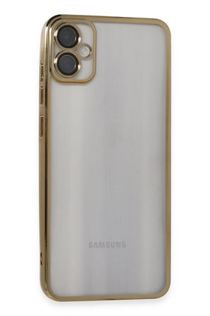 Mey İthalat®  Samsung Galaxy A05 Kılıf  Lensli Silikon - Gold