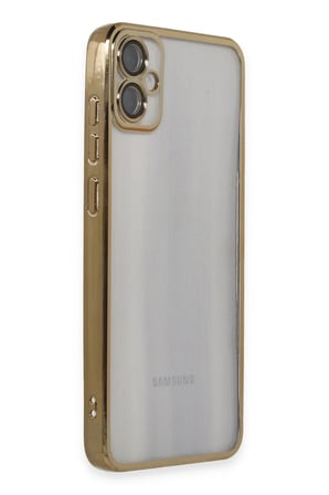 Mey İthalat®  Samsung Galaxy A05 Kılıf  Lensli Silikon - Gold