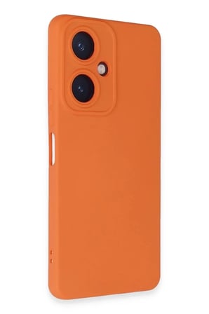 Mey İthalat®  Vivo Y27 Kılıf Nano içi Kadife Silikon - Turuncu