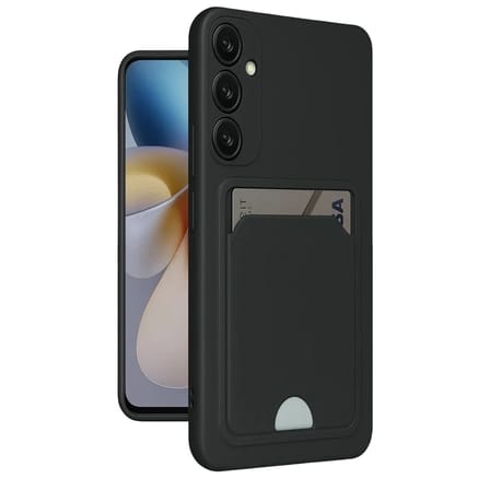 Mey İthalat®  Samsung Galaxy A55 5G Kılıf Kelvin Kartvizitli Silikon - Siyah