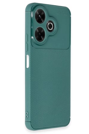 Mey İthalat®   Redmi 13 4G Kılıf Auto Focus Karbon Kapak - Koyu Yeşil
