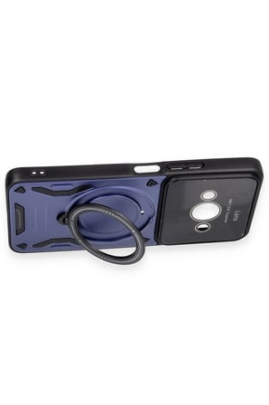 Mey İthalat®   Poco C61 Kılıf Joy Lens Standlı Kapak - Mor