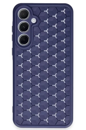 Mey İthalat®  Samsung Galaxy A25 5G Kılıf Petek Silikon Kapak - Lacivert