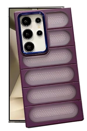 Mey İthalat®  Samsung Galaxy S24 Ultra Kılıf Airmax Silikon Kapak - Derin Mor