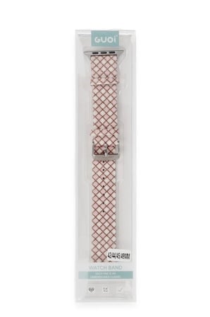 Mey İthalat®   Watch 38mm Karo Motif Kordon - Pembe