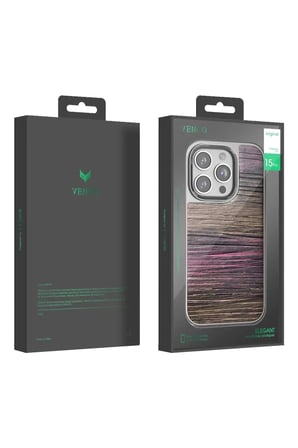 Mey İthalat®  iPhone 15 Pro Max Wave Kapak - Derin Mor