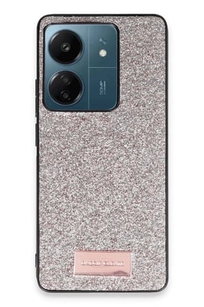 Mey İthalat®   Redmi 13C Bright Simli Kapak - Gold