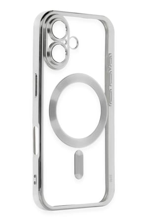Mey İthalat®  iPhone 16 Kılıf Kross Magneticsafe Kapak - Gümüş