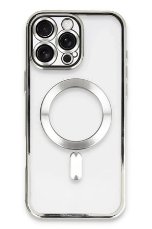 Mey İthalat®  iPhone 16 Pro Kılıf Kross Magneticsafe Kapak - Gümüş