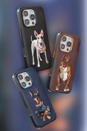 Mey İthalat®  iPhone 16 Perma Desenli Kapak - Koyu Kahve