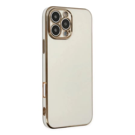 Mey İthalat®  iPhone 16 Pro Kılıf Volet Silikon - Beyaz