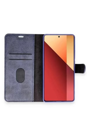 Mey İthalat®   Redmi Note 13 Pro 4G Kılıf Trend S Plus Kapaklı Kılıf - Lacivert