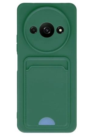 Mey İthalat®   Redmi A3 4G Kılıf Kelvin Kartvizitli Silikon - Koyu Yeşil