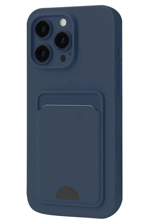 Mey İthalat®  iPhone 16 Plus Kılıf Kelvin Kartvizitli Silikon - Lacivert