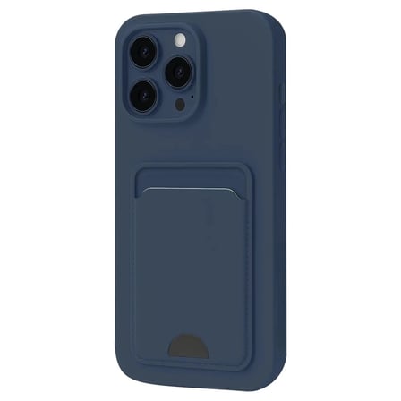 Mey İthalat®  iPhone 16 Plus Kılıf Kelvin Kartvizitli Silikon - Lacivert