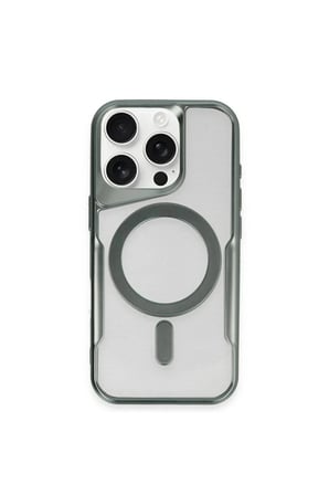 Mey İthalat®  iPhone 11 Pro Max Kılıf Boyi Magsafe Silikon Kapak - Yeşil