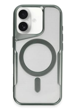 Mey İthalat®  iPhone 16 Plus Kılıf Boyi Magsafe Silikon Kapak - Yeşil
