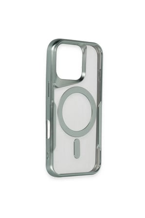Mey İthalat®  iPhone 16 Plus Kılıf Boyi Magsafe Silikon Kapak - Yeşil