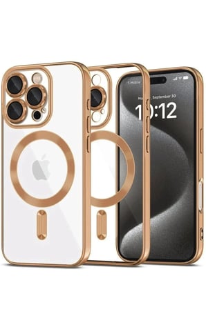Mey İthalat®  iPhone 16 Pro Kılıf Kross Magneticsafe Kapak - Çöl Titanyum
