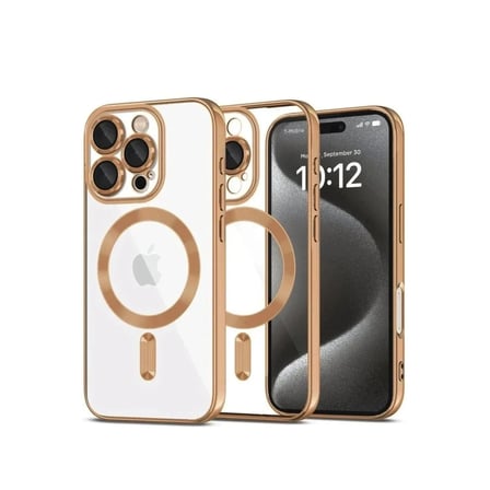 Mey İthalat®  iPhone 16 Pro Kılıf Kross Magneticsafe Kapak - Çöl Titanyum